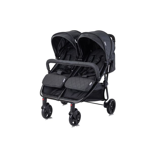 LORELLI Kolica za blizance sa torbom Duo black - 10021542305