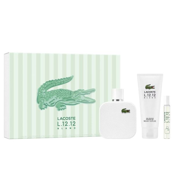 Lacoste Blanc Set ( EDT 100ml + Shower Gel + EDT 7.5ml ) - EP3111723