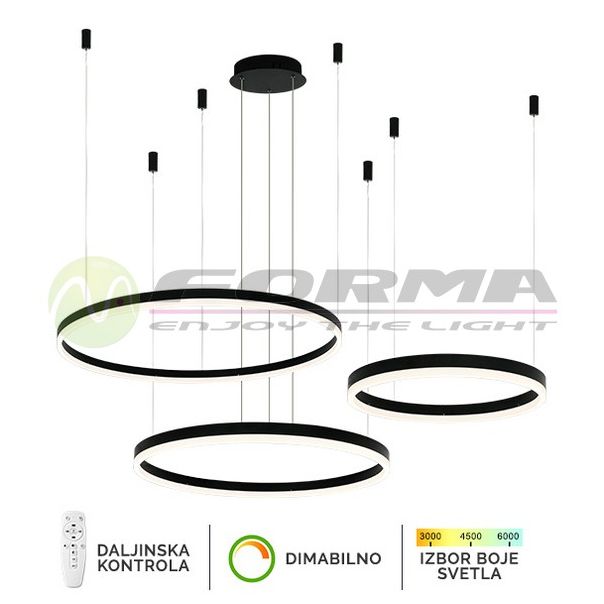 FORMA LED plaf. lampa 130W 3000K-6400K F2047-130C BK - 005750