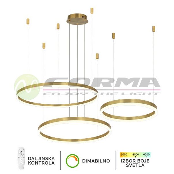 FORMA LED plaf. lampa 130W 3000K-6400K F2047-130C SG - 005749