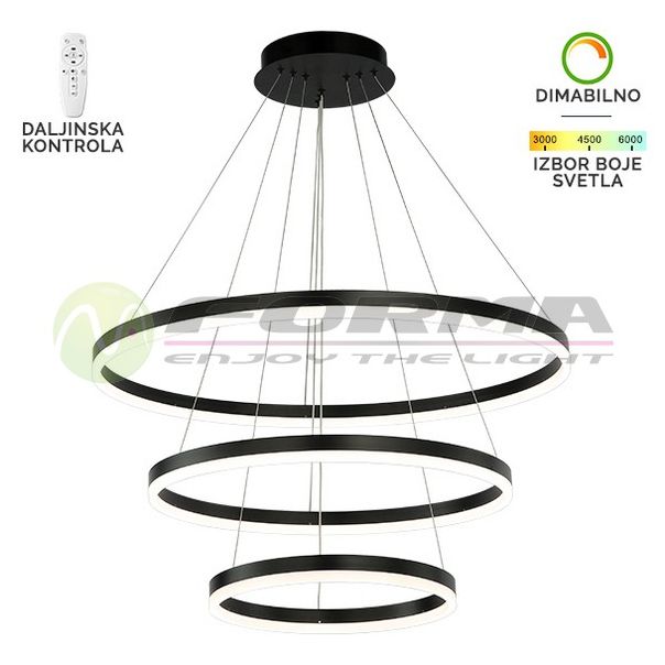 FORMA LED visilica 130W 3000K-6400K F2047-130V BK - 005762