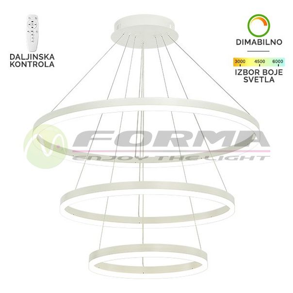 FORMA LED visilica 130W 3000K-6400K F2047-130V WH - 005763-1