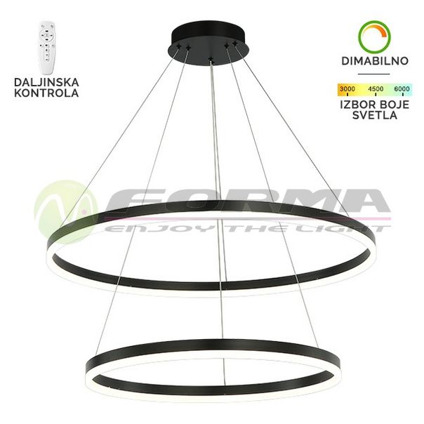 FORMA LED visilica 100W 3000K-6400K F2047-100V BK - 005765