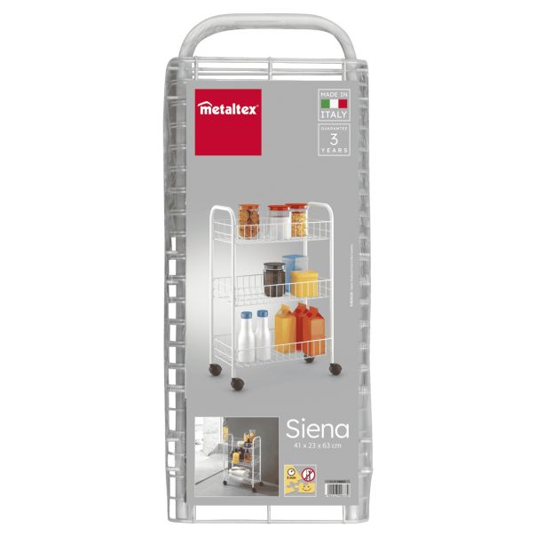 METALTEX Kuhinjska polica Siena, bela - 340633 006