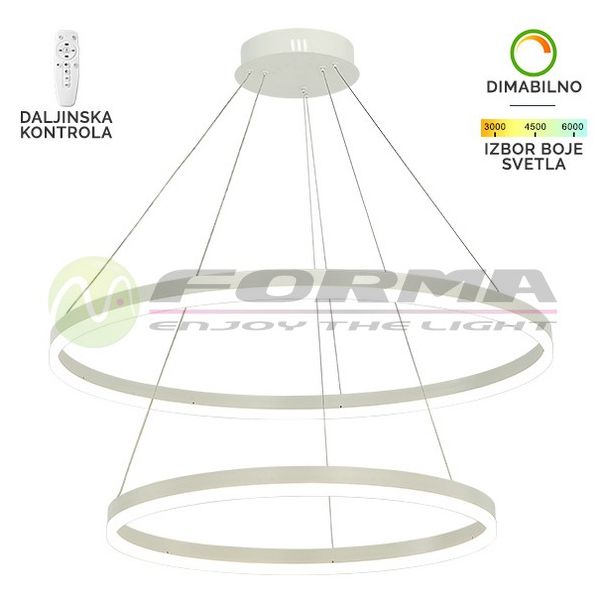 FORMA LED visilica 100W 3000K-6400K F2047-100V WH - 005766