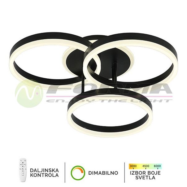 FORMA LED plaf. lampa 82W 3000K-6400K F2047-82C BK - 005778