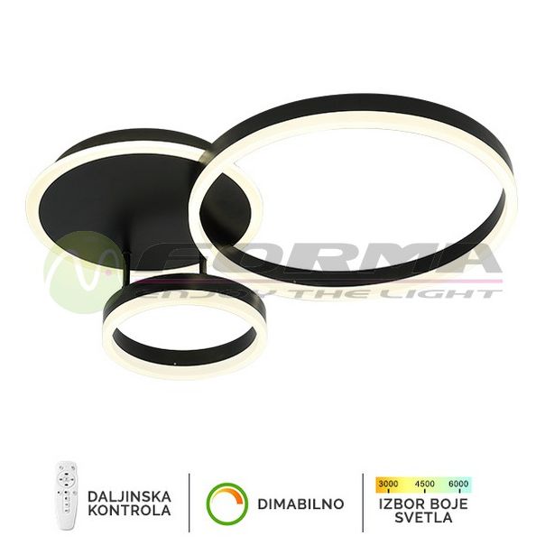 FORMA LED plaf. lampa 66W 3000K-6400K F2047-66C BK - 005784