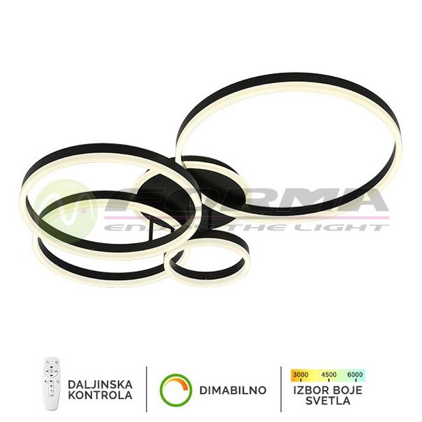 FORMA LED plaf. lampa 132W 3000K-6400K F2047-132C BK - 005787