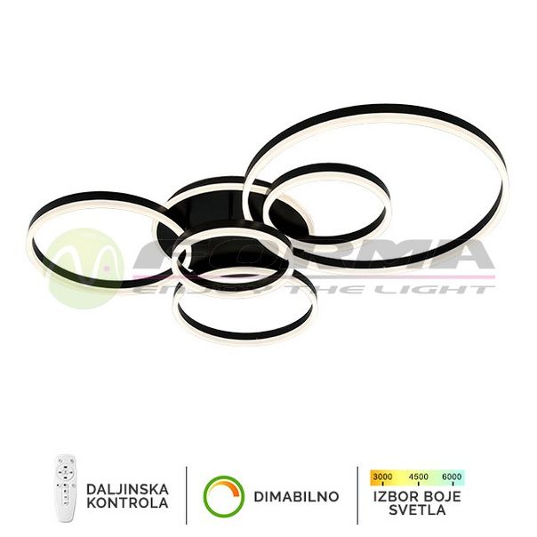 FORMA LED plaf. lampa 174W 3000K-6400K F2047-174C BK - 005790