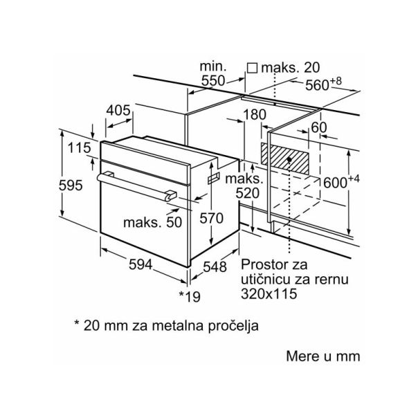 BOSCH Ugradna rerna HBF134EB2 - EP2935955