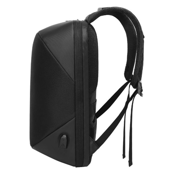 Poslovni ranac CHARLIE – čvrsta forma, aluminijumska drška, USB, laptop 15