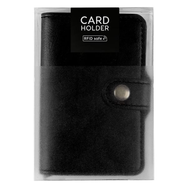 Novčanik STARK sa RFID zaštitom – kompaktan, metalna nitna, pop-up držač, crni - EP3259220