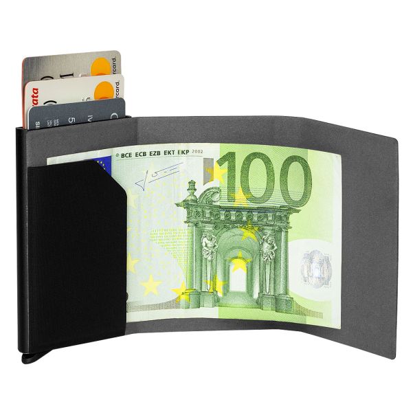 Novčanik VALETA sa RFID zaštitom – pop-up za 5 kartica, pregrada za novac, sivi - EP3258802