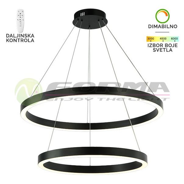 FORMA LED visilica 100W 3000K-6400K F2048-100V BK - 005805