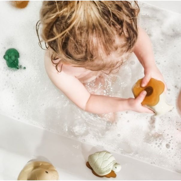 HEVEA Squeeze'N'Splash igračke za kupanje Poklon set kit i kornjača, Šampanjska ruža i vanila - 345011