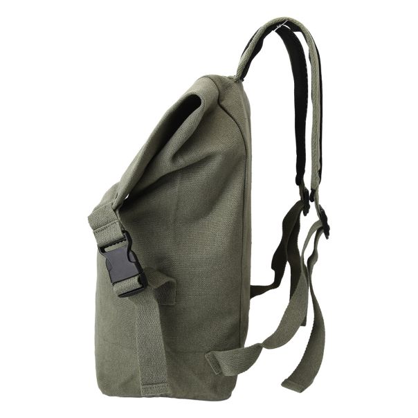 Eco ranac ECO QUEST – reciklirani pamuk 500 g/m², roll-top zatvaranje, maslinasti - EP3259157