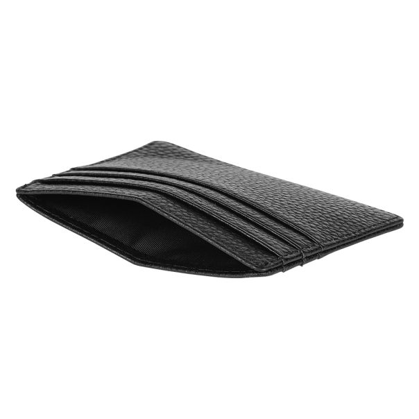 Kožni držač za kartice DEBIT – goveđa koža, 7 pregrada, 60 g, crni - EP3259229