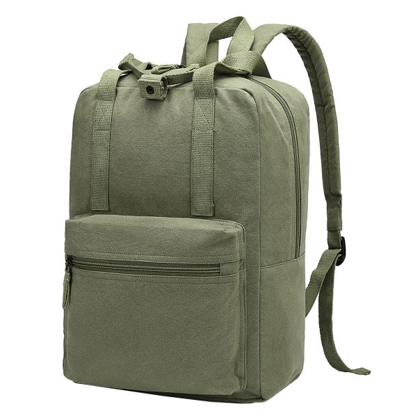 Pamučni ranac ATLAS – 35 × 26 × 12 cm, maslinasti, svakodnevni model - EP3259166