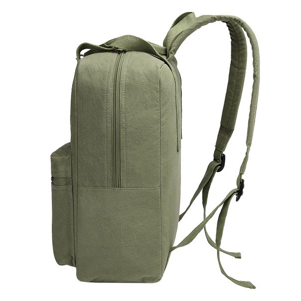 Pamučni ranac ATLAS – 35 × 26 × 12 cm, maslinasti, svakodnevni model - EP3259166