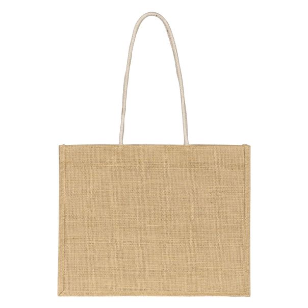 Juta torba za kupovinu CALABRIA – laminirana iznutra, pamučne ručke, 35 × 44,5 × 15 cm - EP3259121