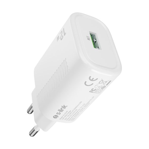 S-LINK Punjač kućni SL-EC40 5V/12W 2400MA, bela - 41272