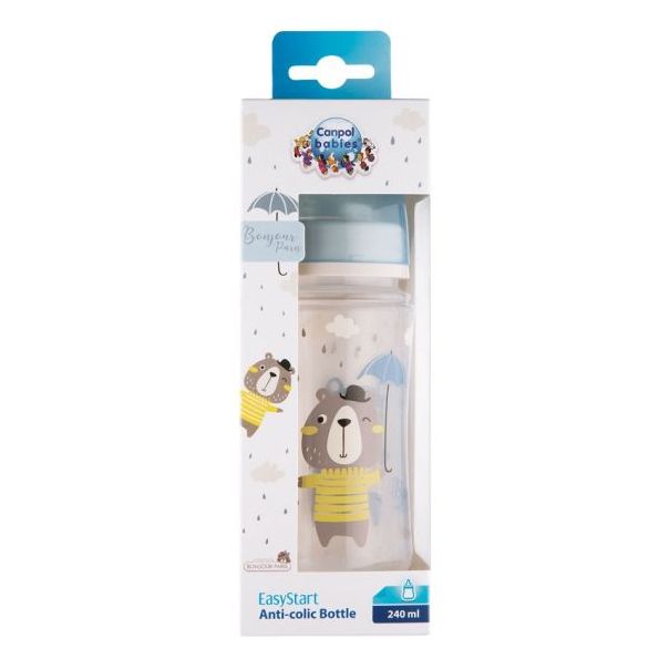 CANPOL FlaŠica za bebe 240 ml široki vrat, pp - 35/232 plava boja -