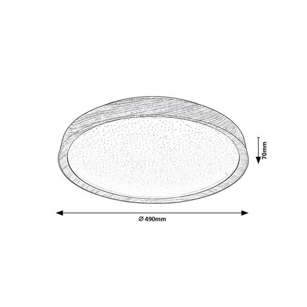 Rabalux Plafonjera Sherwood LED 50W bukva (3500) - 3500