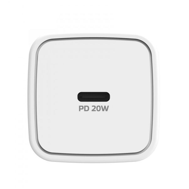 CELLY Punjač 20W Type C + kabl Lighting, bela, 1m - TC1C20WLIGHTWH