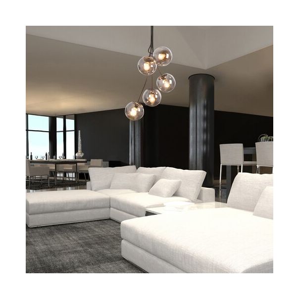 Rabalux Visilica Glory E14 5x MAX 40W mat crno (3508) - 3508