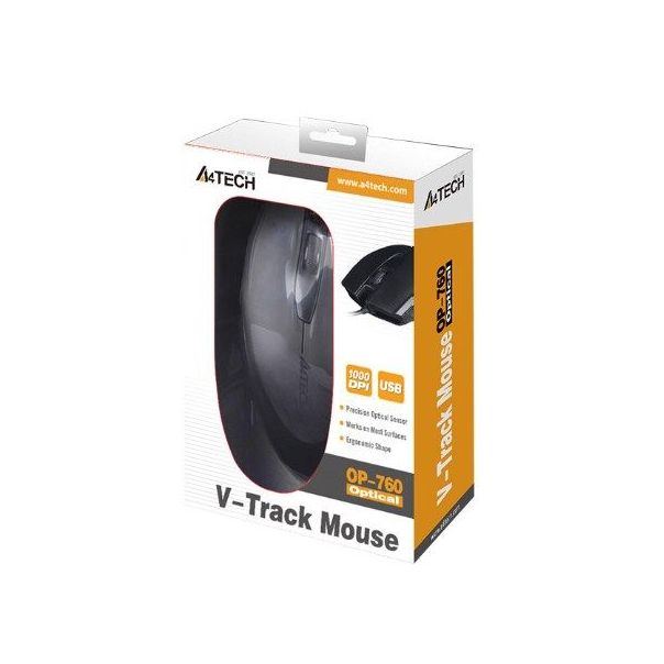 A4 TECH A4-OP-760-UB A4Tech Opticki mis 1000Dpi Black USB - 19818