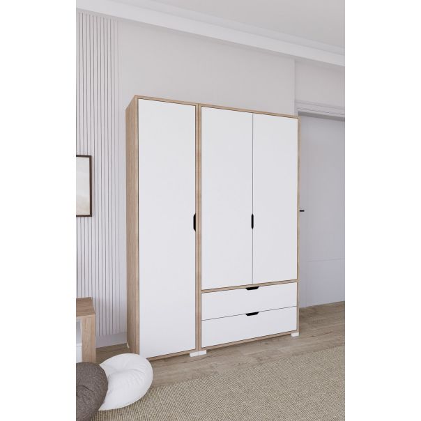 HANAH HOME Ormar Nisan 1600-019, bela/svetlo braon - EP3057173