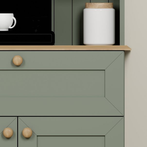 HANAH HOME Kuhinjska vitrina Lucas 1600-94, zelena/braon - EP3132499