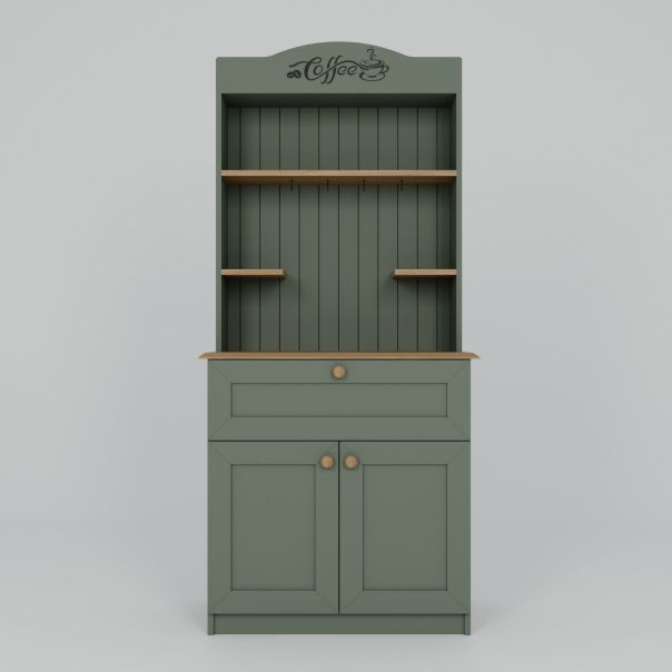 HANAH HOME Kuhinjska vitrina Lucas 1600-94, zelena/braon - EP3132499