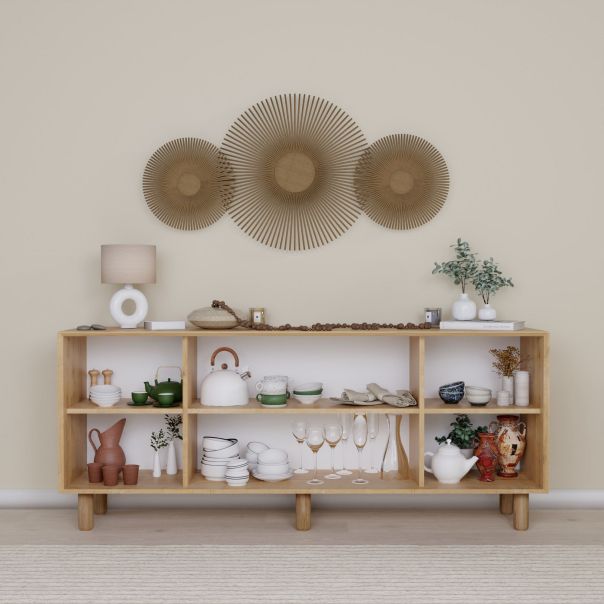 HANAH HOME Komoda Bohemian 1600-151, svetlo braon - EP3057215