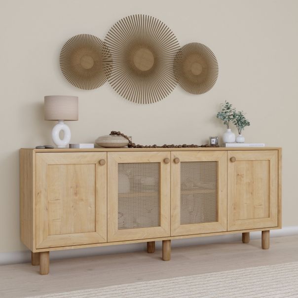 HANAH HOME Komoda Bohemian 1600-151, svetlo braon - EP3057215