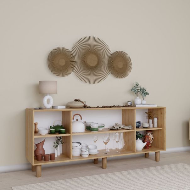 HANAH HOME Komoda Bohemian 1600-151, svetlo braon - EP3057215
