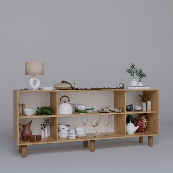HANAH HOME Komoda Bohemian 1600-151, svetlo braon - EP3057215