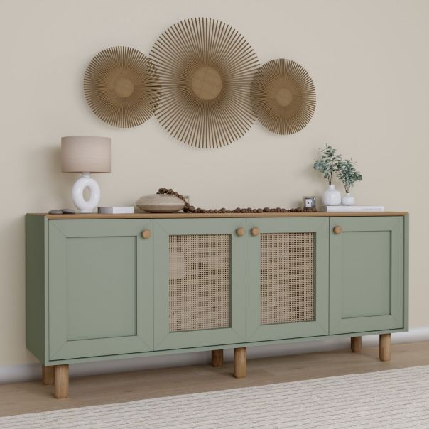 HANAH HOME Komoda Bohemian 1600-147, zelena/braon - EP3057221