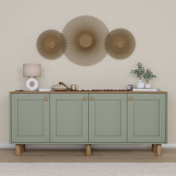 HANAH HOME Komoda Bohemian 1600-82, zelena/braon - EP3057242