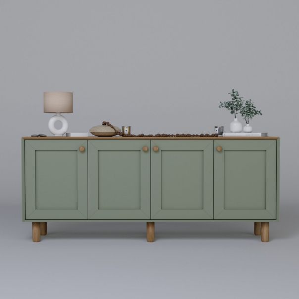HANAH HOME Komoda Bohemian 1600-82, zelena/braon - EP3057242