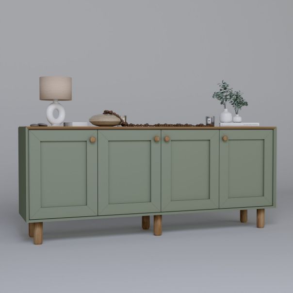 HANAH HOME Komoda Bohemian 1600-82, zelena/braon - EP3057242