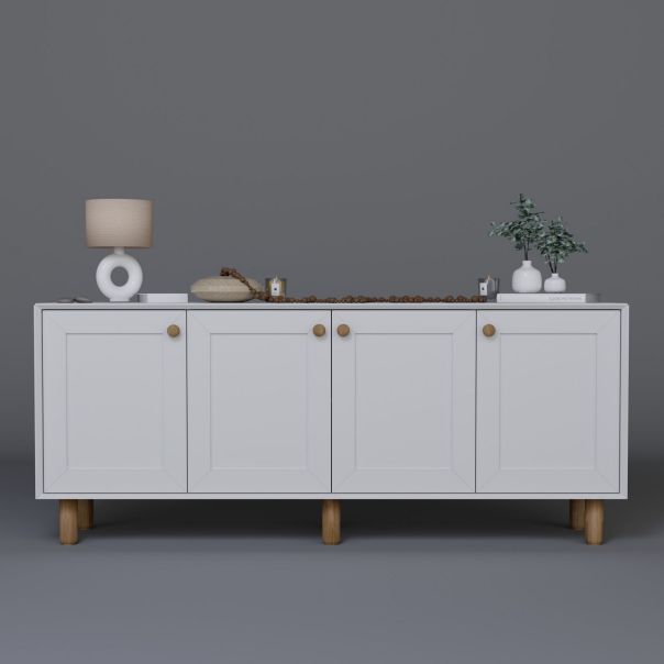 HANAH HOME Komoda Natura 1600-69, bela/braon - EP3057248