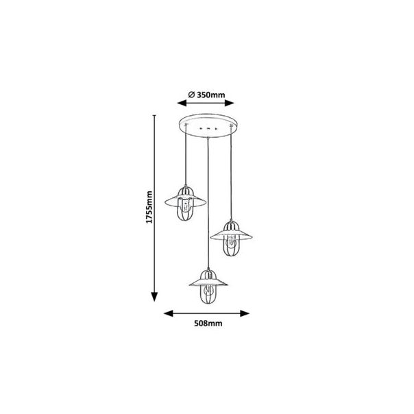 RABALUX Visilica Nesrin E27 40W - 3520