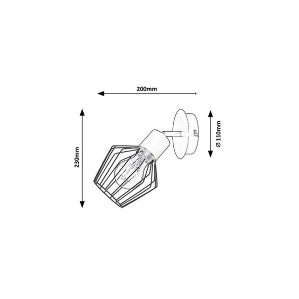 Rabalux Spot rasveta Belano E27 1x MAX 40W crna (3534) - 3534