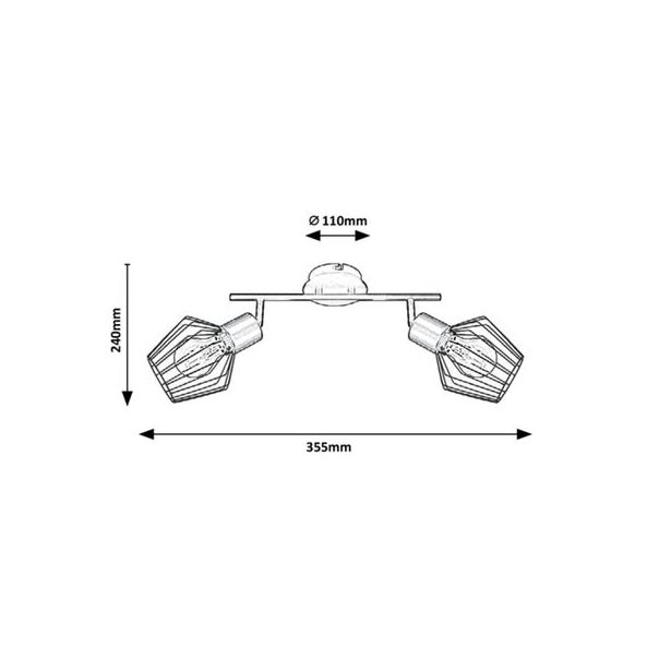 Rabalux Spot rasveta Belano E27 2x MAX 40W crna (3535) - 3535