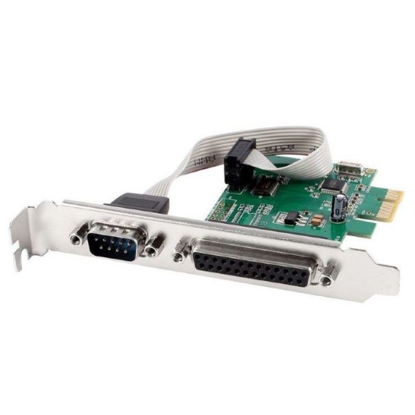 GEMBIRD PEX-COMLPT-01 COM serial port+LPT port PCI-Express add-on card, +extra low-profile bracket - 19931