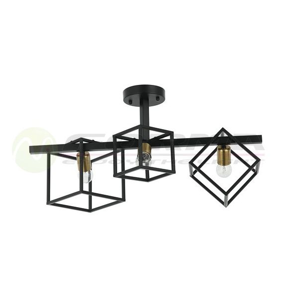 FORMA Plafonska lampa 3xE27 F7275-3C BK-SG - 005955