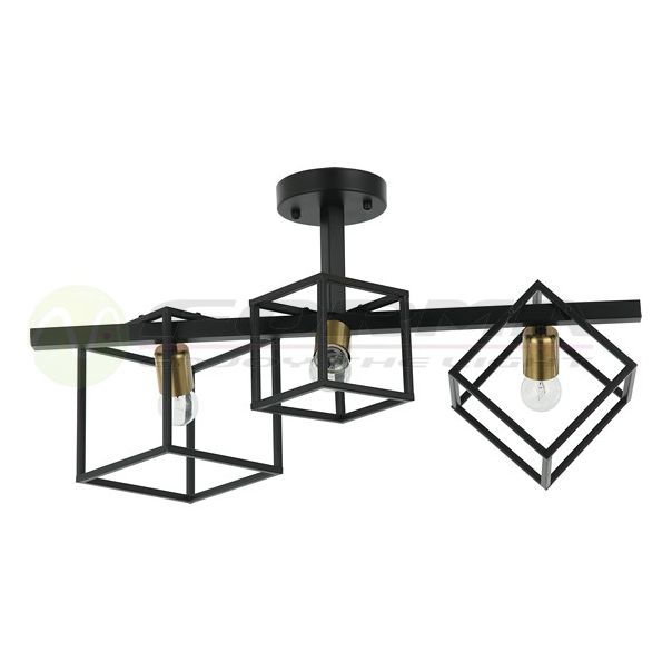 FORMA Plafonska lampa 3xE27 F7275-3C BK-SG - 005955