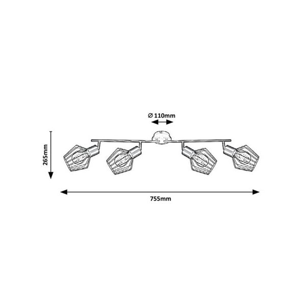 Rabalux Spot rasveta Belano E27 4x MAX 40W crna (3537) - 3537