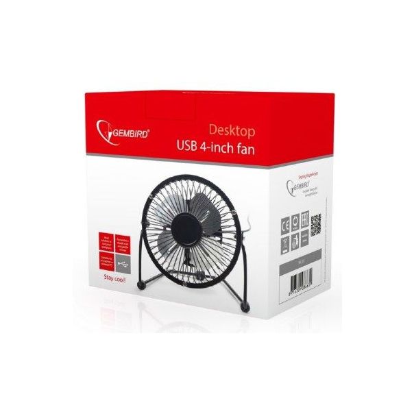 GEMBIRD NF-03 USB 10cm desktop fan, black - 15345